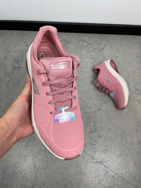 Rosa Skechers med memory foam og god stødabsorbering