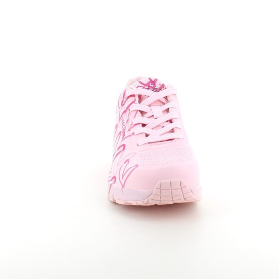 Lyserosa hjertesko fra Skechers