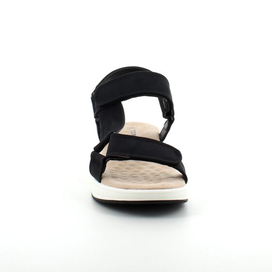 Svart sandal med mange flotte detaljer