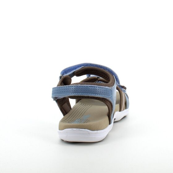 Blå sandal fra Green Comfort med fire justerbare remmer