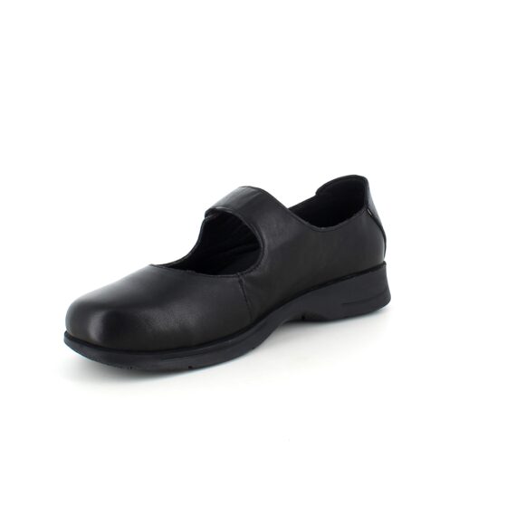 Ballerina i skinn fra Green Comfort med borrelåsåpning