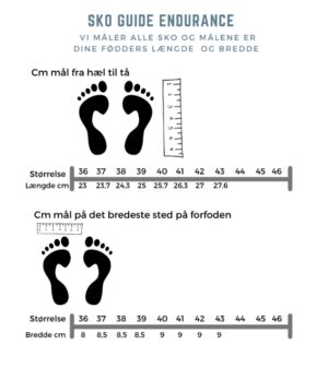 Endurance størrelses guide