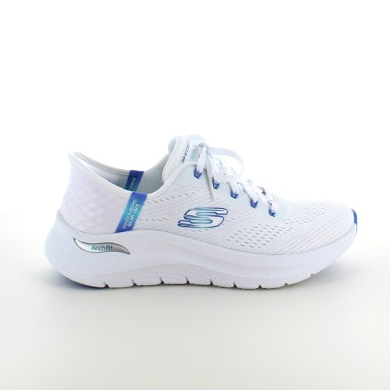 Hvite Slip-ins fra Skechers med svangstøtte