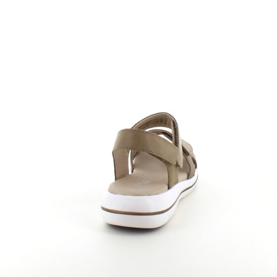 Olivenfarget skinnsandal fra Green Comfort