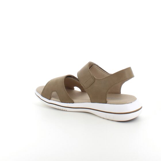Olivenfarget skinnsandal fra Green Comfort