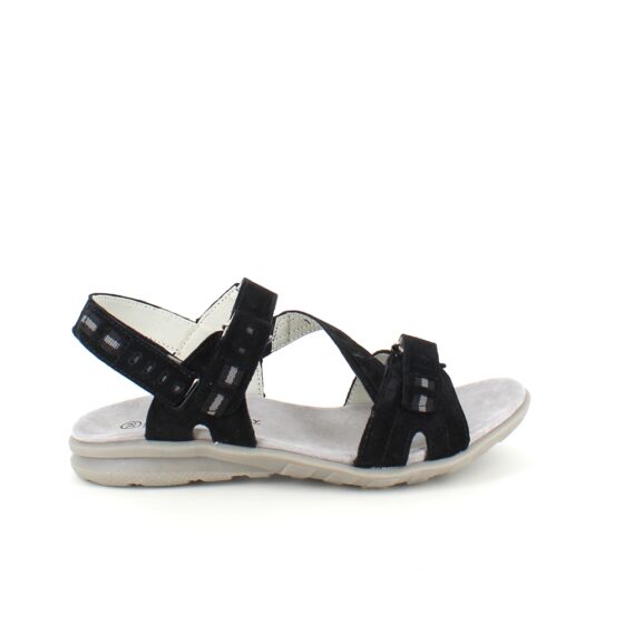 Sandal med lærsåle og stilige reimer
