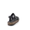 Svart lærsandal med fire justerbare stropper fra Relaxshoe