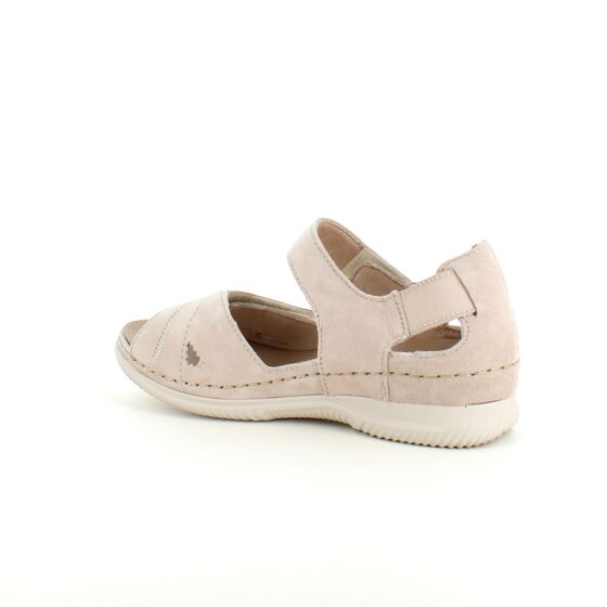 Beige skinnsandal fra Rieker med ekstra bredde
