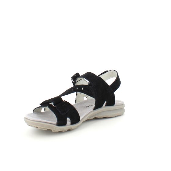 Sandal med lærsåle og stilige reimer