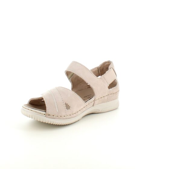 Beige skinnsandal fra Rieker med ekstra bredde