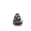 Svart lærsandal med fire justerbare stropper fra Relaxshoe