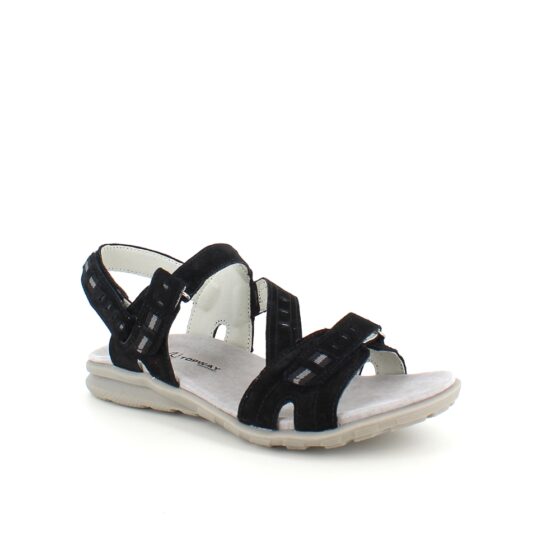Sandal med lærsåle og stilige reimer