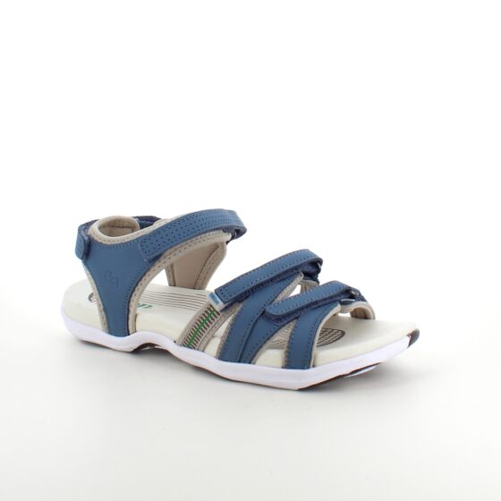 Blå sandal fra Green Comfort med fire justerbare stropper