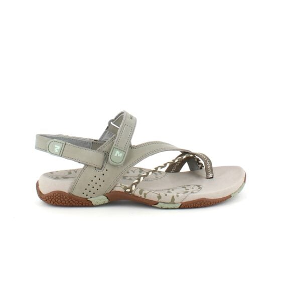 Grønn Merrell Siena sandal med tåsplit og fine detaljer