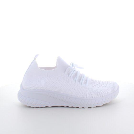Hvite slip-on sneakers i pustende mesh