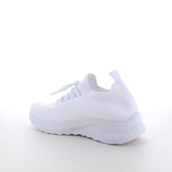 Hvite slip-on sneakers i pustende mesh