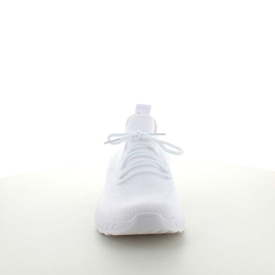 Hvite slip-on sneakers i pustende mesh