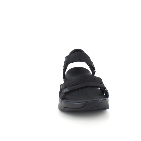 Sort ArchFit sandal fra Skechers med sort såle