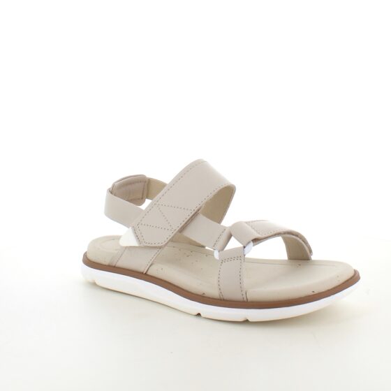 Beige lærsandal fra Teva med god støtabsorbering