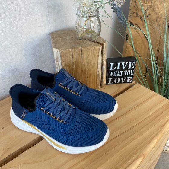 Blå herre Slip-ins fra Skechers med svangstøtte