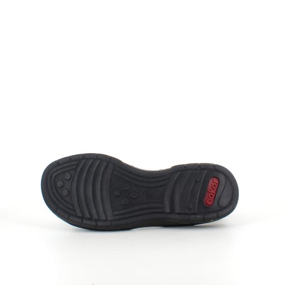 Rieker sandal i marineblått semsket skinn