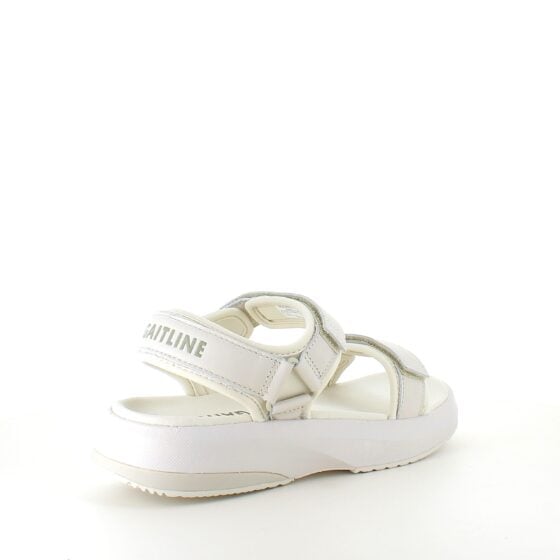 Hvit Gaitline sandal med gangesåle