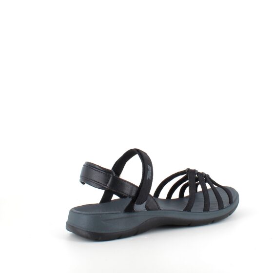 Svart Teva Tirra Traveler damesandal med fotsupport
