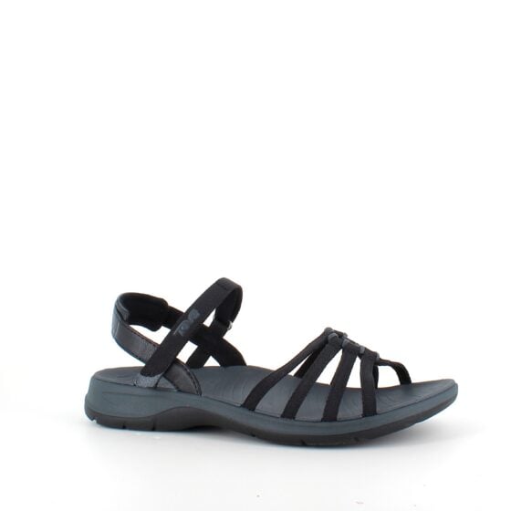 Svart Teva Tirra Traveler damesandal med fotsupport