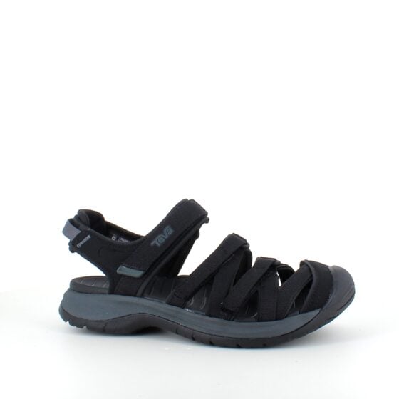 Svart lukket Teva Tirra sandal med fotbuestøtte