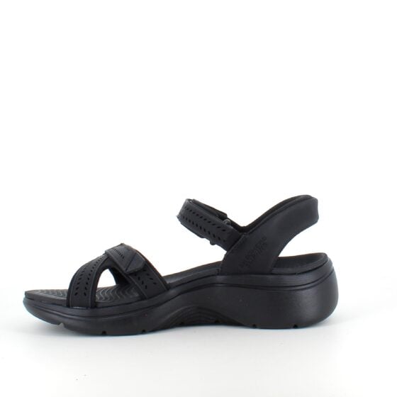 Sort Slip-Ins sandal fra Skechers med god svangstøtte