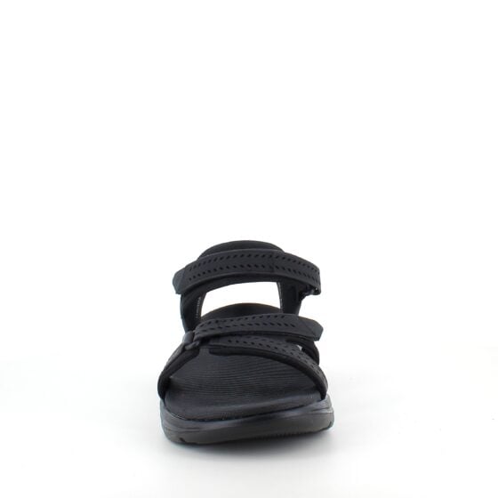 Sort Slip-Ins sandal fra Skechers med god svangstøtte