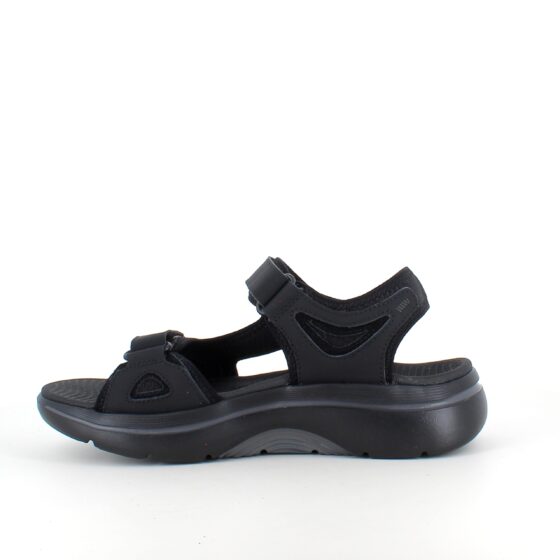 Svart Skechers herresandal med svangstøtte