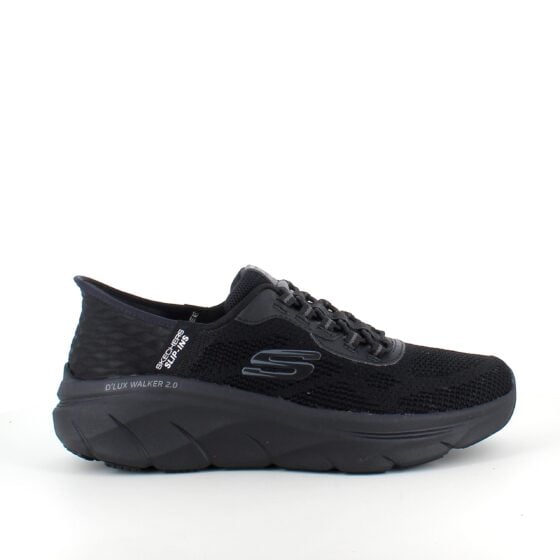 Svart Skechers Slip-ins med strikket overdel og elastisk snøring