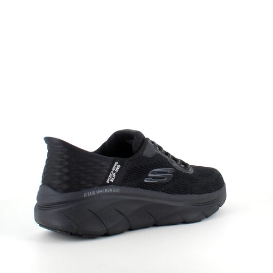 Svart Skechers Slip-ins med strikket overdel og elastisk snøring