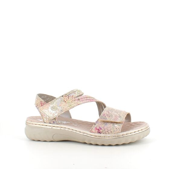 Rieker sandal i mykt skinn