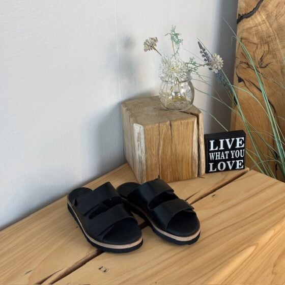 Svart Green Comfort biosandal med god svangstøtte