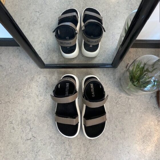 Brun Gaitline sandal med rullesåle