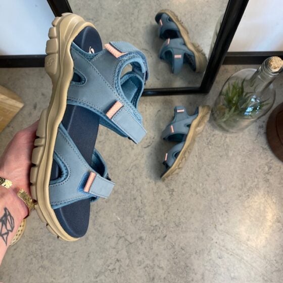 Blå Green Comfort sandal for deg som går og står mange timer