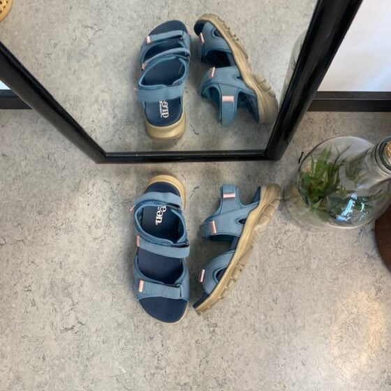 Blå Green Comfort sandal for deg som går og står mange timer