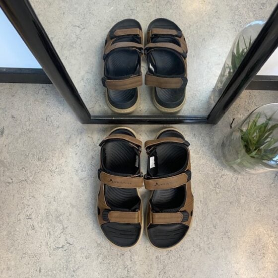 Brun herresandalsko fra Whistler med god svangstøtte