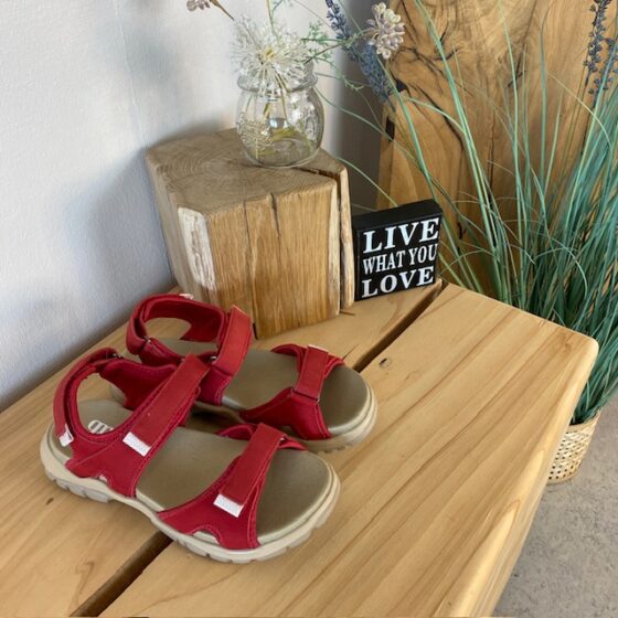 Rød Green Comfort sandal for deg som går og står mange timer
