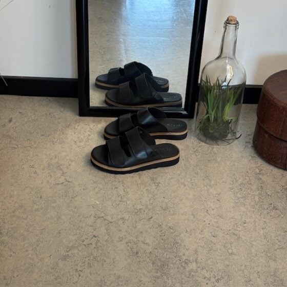 Svart Green Comfort biosandal med god svangstøtte