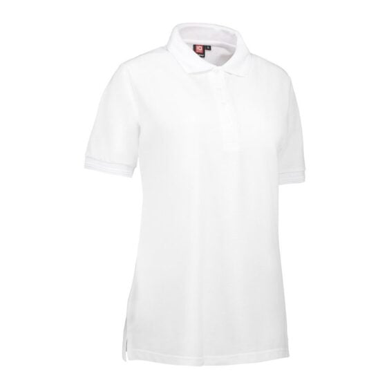 Nybo Hvit Dame Prowear Polo, Ekstra Slitesterk, Klassisk Modell