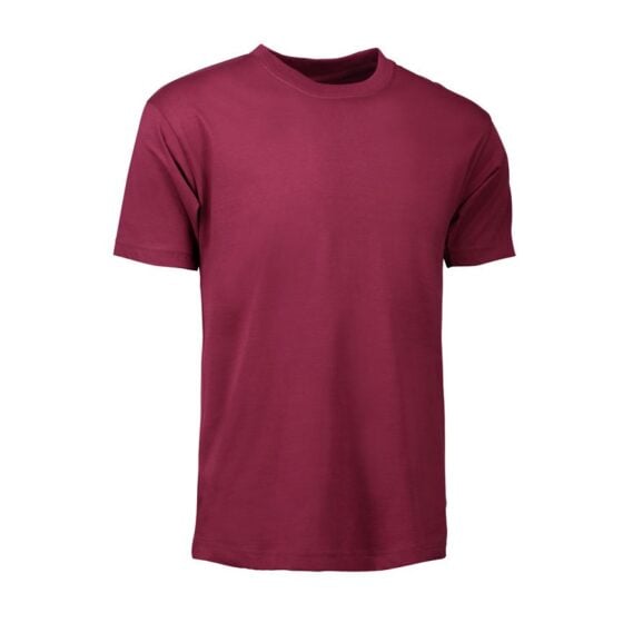 Nybo Bordeaux Herre Basic T-Skjorte, Klassisk Modell, Holder Formen