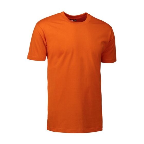 Nybo Oransje Herre Basic T-skjorte, Klassisk Modell, Slitesterk