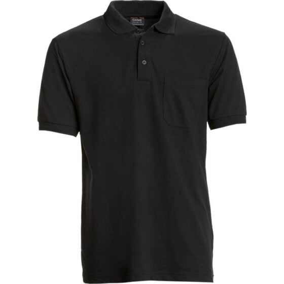 Nybo Sort Herre Basic Polo T-skjorte, Slitesterk, Brystlomme