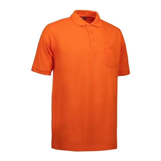 Nybo Orange Herre Prowear Polo Skjorte, Slitesterk, Brystlomme