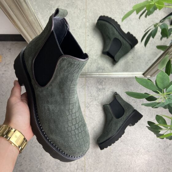Støvlett fra Green Comfort med god bredde og støtter for fotbuen