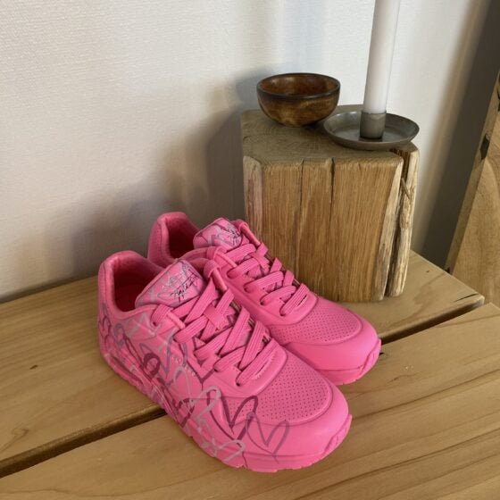 Skechers rosa hjertesko