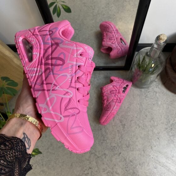 Skechers rosa hjertesko